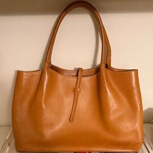 Tan Leather Tote Bag by Guia Made in Italy